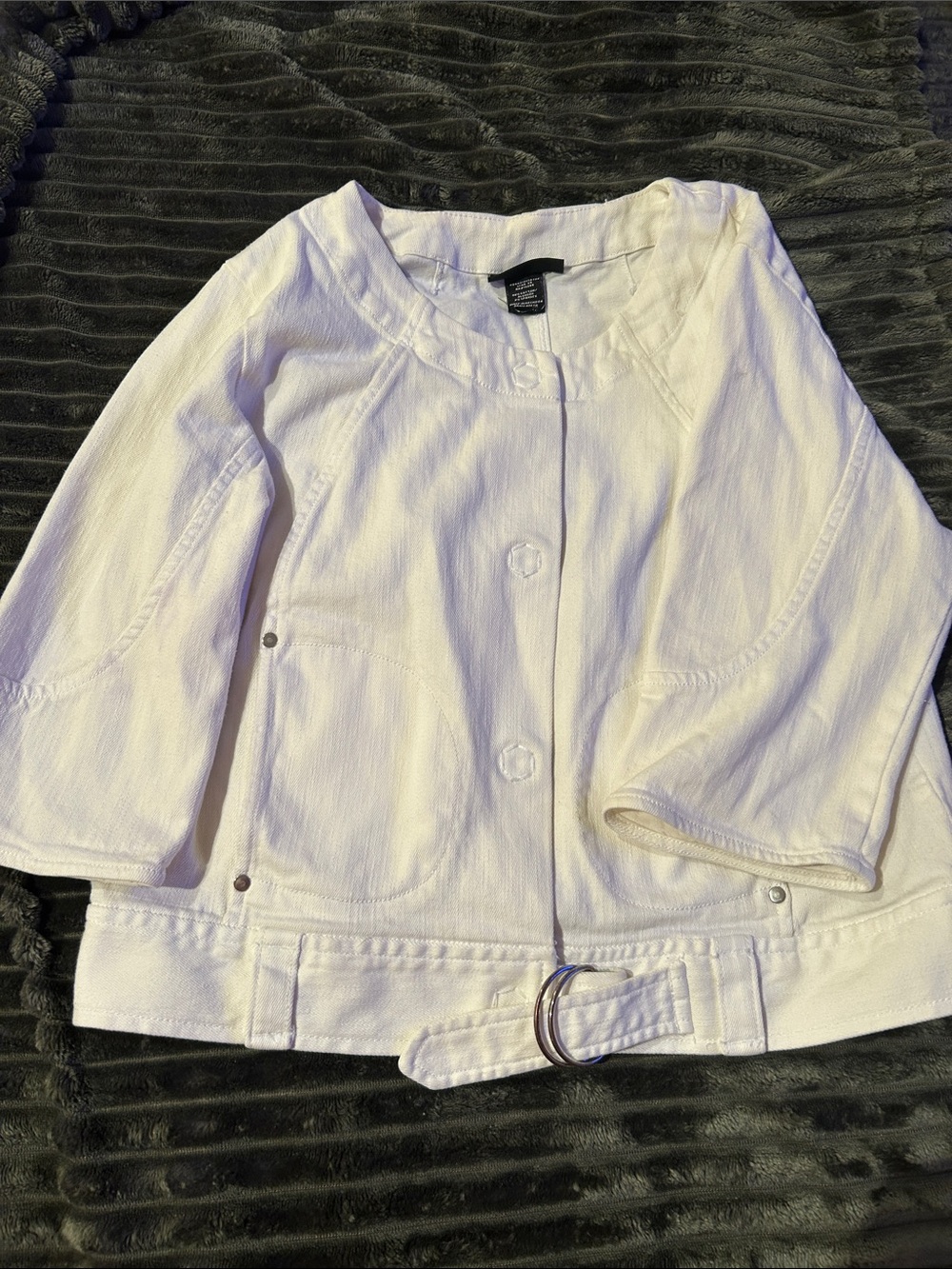 Apostrophe White Belted Jacket